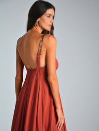 Cersie margo dress terracotta