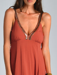 Cersie margo dress terracotta