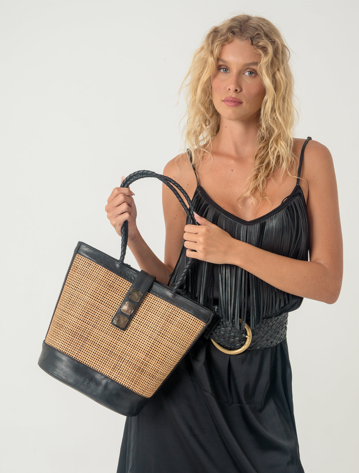 Cosmic Rattan Tote