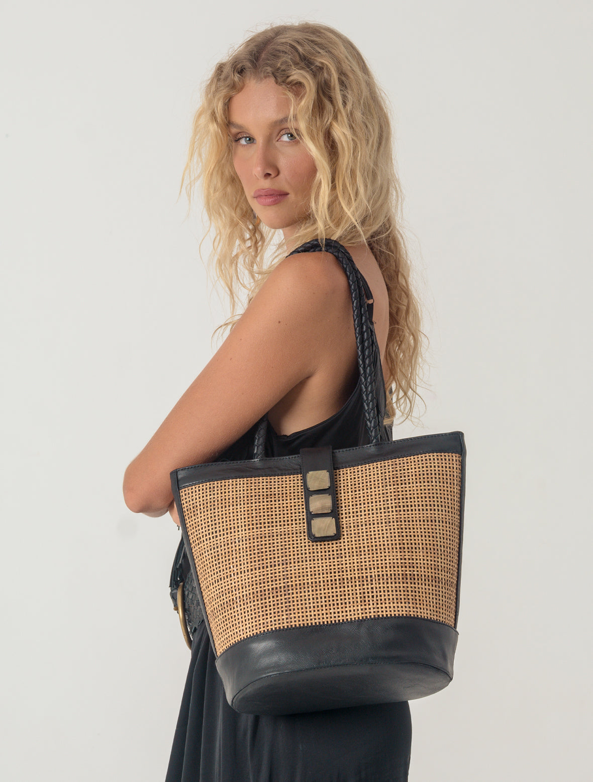 Cosmic Rattan Tote