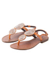 Sumba Double Medallion Flat - Natural Sole