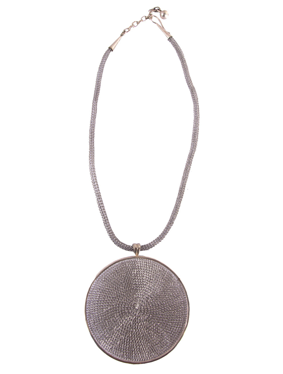 Sumba Medallion Necklace - silver